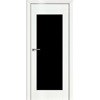 Дверь межкомнатная "Амати 14" Бьянко (Черное стекло)